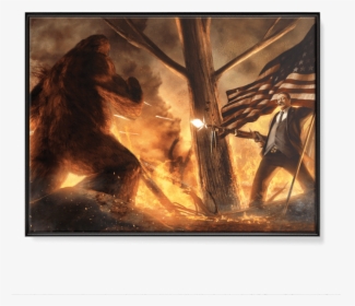Teddy Roosevelt Vs Bigfoot - Teddy Roosevelt Bigfoot, HD Png Download, Transparent PNG