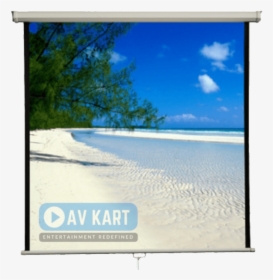 Pull Down Projection Screen - Beach Bahamas High Resolution, HD Png Download, Transparent PNG