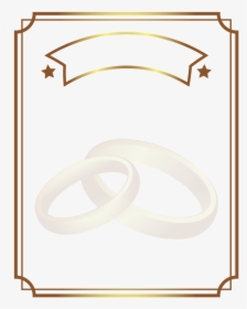 Diploma Gold Wedding Rings - Heart Wedding Frame Gold Svg, HD Png Download, Transparent PNG