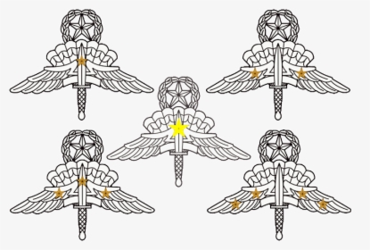Us Army Master Military Freefall Parachutist Badges - Sketch, HD Png Download, Transparent PNG