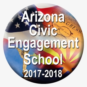 Az Civic Engagement Button 17-18 - American Flag, HD Png Download, Transparent PNG