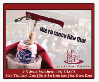 Pearl Street Grill - Pabst Blue Ribbon, HD Png Download, Transparent PNG