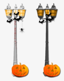 Lamppumpkin - Halloween Street Lamp Decor, HD Png Download, Transparent PNG
