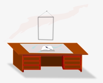 Table Clip Catoon - Desk, HD Png Download, Transparent PNG