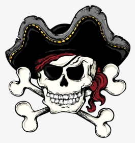Transparent Bone Clipart Png - Pirate Skull And Crossbones Clipart, Png Download, Transparent PNG