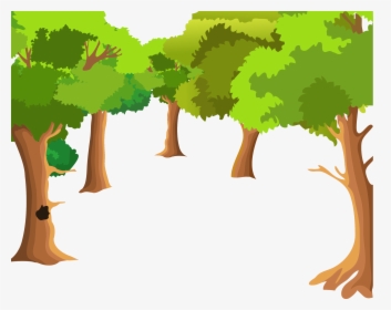 Landscape Painting Cartoon Drawing - Forest Cartoon Background Png, Transparent Png, Transparent PNG