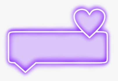 #neon #heart #rectangle #purple #bubble #text #word - Neon Text Border Transparent, HD Png Download, Transparent PNG