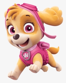 Pink Dog Bone Clipart - Paw Patrol Characters Skye, HD Png Download, Transparent PNG