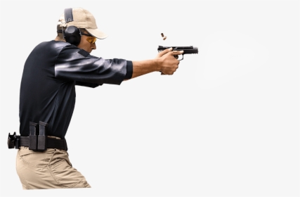 Sport-schütze Mit Luftdruckpistole - Person Shooting A Gun, HD Png Download, Transparent PNG