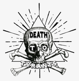 Death To Tyrants Apparel - Skull And Bones Png, Transparent Png, Transparent PNG