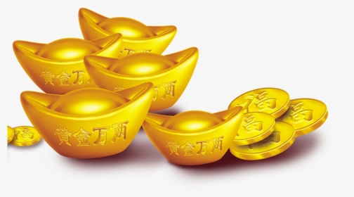 Chinese Gold Ingot - Chinese Gold Ingot Png, Transparent Png, Transparent PNG