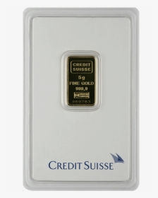 Picture Of 5 Gram Credit Suisse Gold Bar - Credit Suisse 5g Gold, HD Png Download, Transparent PNG