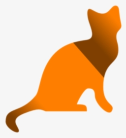 Gradient Yellow And Brown Cat Svg Clip Arts - Cat Silhouette, HD Png Download, Transparent PNG