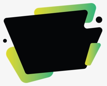 Black Banner With Yellow Green Gradient Abstract ,, HD Png Download, Transparent PNG