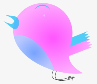 Pink Blue Bird Svg Clip Arts - Clip Art, HD Png Download, Transparent PNG