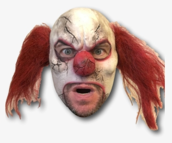 Scary Cracked Clown Mask - Scary Faces Png Clown, Transparent Png, Transparent PNG