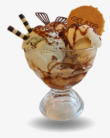 Gelato Ice Cream Sundae, HD Png Download, Transparent PNG