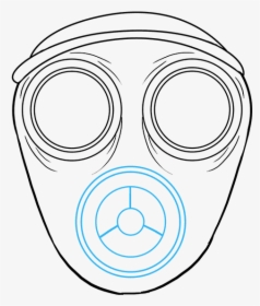 How To Draw Gas Mask - Easy Gas Mask Drawing, HD Png Download, Transparent PNG