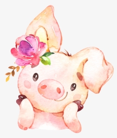 Unicorn Clipart Boho - Baby Girl Pig, HD Png Download, Transparent PNG