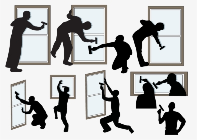 Transparent Window Clipart - Window Cleaning Silhouette, HD Png Download, Transparent PNG