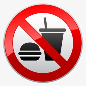 No Eating Or Drinking Prohibition Sign Png Clipart - No Food Consumption Sign, Transparent Png, Transparent PNG
