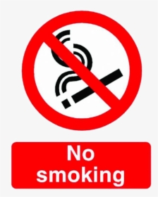 No Smoking Health And Safety Sign Transparent Image - No Smoking Sign A4 Printable, HD Png Download, Transparent PNG