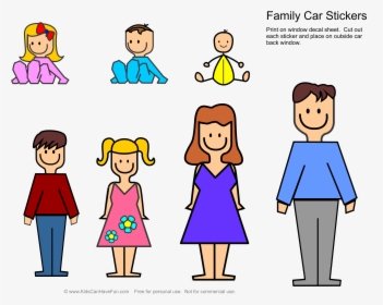 Family Car Sticker Decals - Family Clipart Png Transparent Sticker, Png Download, Transparent PNG