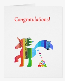 Gc006 Unicorn Congratulations Card - Congratulations On Your Poop, HD Png Download, Transparent PNG