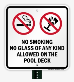 No Smoking On The Pool Deck Signs - Please No Smoking Sign, HD Png Download, Transparent PNG