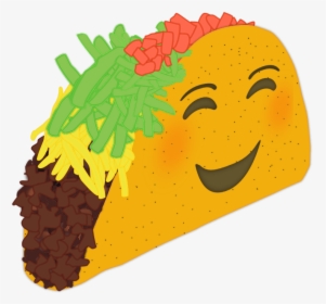 Picture Of A Sticker With A Taco From A Diagonal Side - Smiley Taco, HD Png Download, Transparent PNG