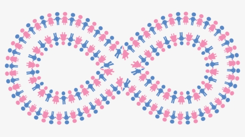 Free Clipart Of A Pink And Blue Infinity Symbol - Male And Female Symbols Holding Hands, HD Png Download, Transparent PNG