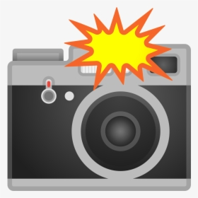 Camera With Flash Icon - Camera With Flash Emoji, HD Png Download, Transparent PNG