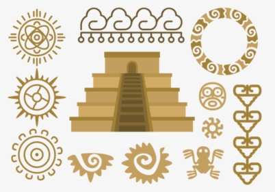 Maya Piramide Relief Vector - Vector Piramides, HD Png Download, Transparent PNG