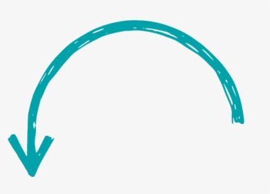 Image Of A Blue Curved Handdrawn Arrow, HD Png Download, Transparent PNG