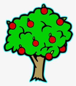 Green Apple Tree Clipart Apple Cartoon Cute Png - Apple Tree Clipart, Transparent Png, Transparent PNG