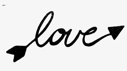 Drawn Word Love - Black And White Love Words, HD Png Download , Transparent  Png Image - PNGitem