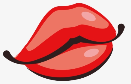 Kiss Cartoon Clip Art - Transparent Background Cartoon Lip Png, Png Download, Transparent PNG