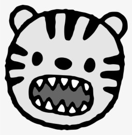 Cartoon Tiger Face Drawing, HD Png Download, Transparent PNG