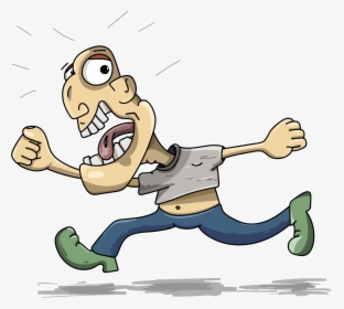 Run, Panic, Horror, Funny - Running Man Cartoon, HD Png Download, Transparent PNG