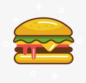Hamburger Fast Cheeseburger Clip - Clipart Burger Png, Transparent Png, Transparent PNG