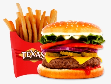 Cheeseburger With Fries Png - New York Chicken Burgers, Transparent Png, Transparent PNG