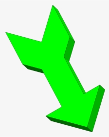 3d Curved Arrow Clip Art - 3d Green Arrow Symbol, HD Png Download, Transparent PNG