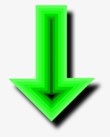 Arrow Pointing Down - Green Down Arrow Emoji, HD Png Download, Transparent PNG