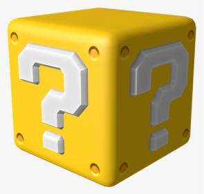 Mario Question Mark Png - Mario Question Block 3d, Transparent Png, Transparent PNG