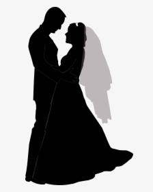 Wedding Couple Silhouette Png Free Download - Wedding Couple Silhouette Png, Transparent Png, Transparent PNG