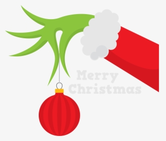 Silhouette Grinch Claus How Vector Santa Christmas - Grinch Hand Svg Free, HD Png Download, Transparent PNG