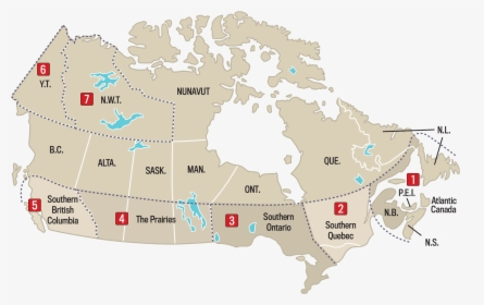 Click On A Region - Regina Map Of Canada, HD Png Download, Transparent PNG