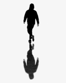 #shadow #mirror #effect #twin #dark #deep #think #thing - Man In Mirror Shadow, HD Png Download, Transparent PNG