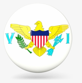 Glossy Round Icon - Flag Of The United States Virgin Islands, HD Png Download, Transparent PNG