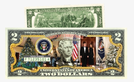 2 Dollar Bill Trump Christmas, HD Png Download, Transparent PNG